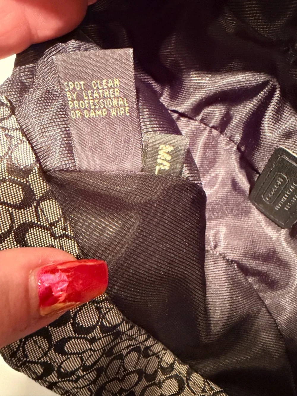 Y2K Coach Mini Signature Baseball Hat (charcoal/black)- Size M/L- NWOT - Picture 4 of 8